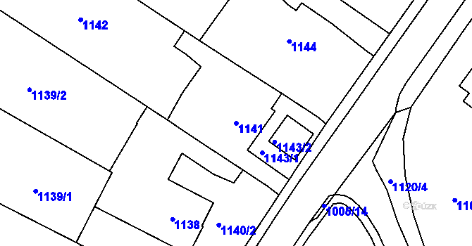 Parcela st. 1141 v KÚ Česká Skalice, Katastrální mapa