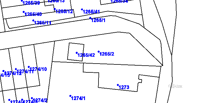 Parcela st. 1265/2 v KÚ Česká Skalice, Katastrální mapa
