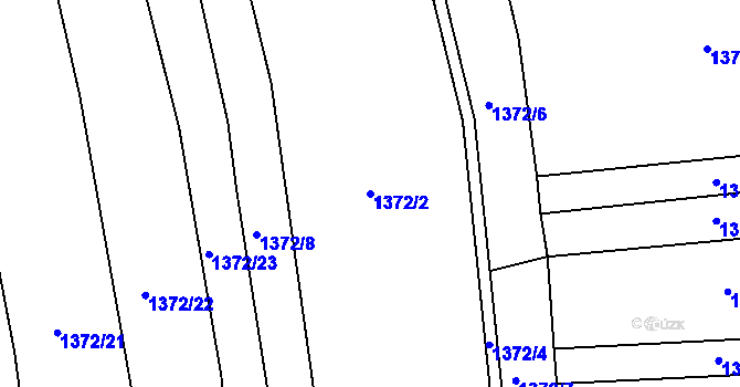 Parcela st. 1372/2 v KÚ Česká Skalice, Katastrální mapa