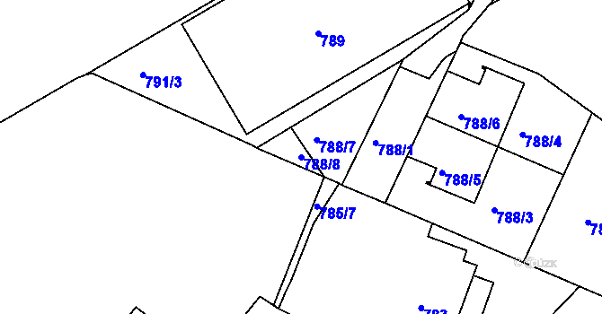 Parcela st. 788/8 v KÚ Česká Skalice, Katastrální mapa