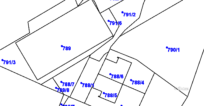 Parcela st. 788/9 v KÚ Česká Skalice, Katastrální mapa
