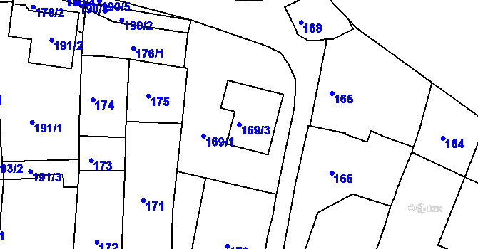 Parcela st. 169/3 v KÚ Česká Skalice, Katastrální mapa