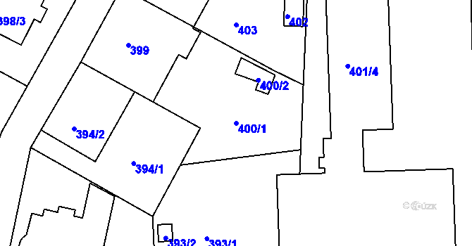 Parcela st. 400/1 v KÚ Česká Skalice, Katastrální mapa
