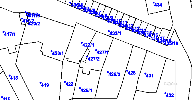 Parcela st. 427/1 v KÚ Česká Skalice, Katastrální mapa