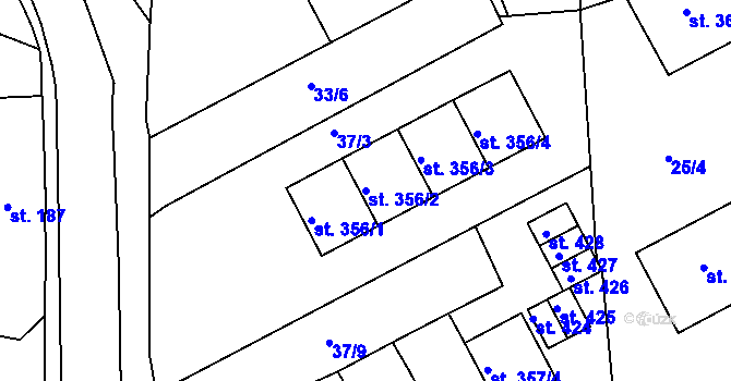 Parcela st. 356/2 v KÚ Malá Skalice, Katastrální mapa