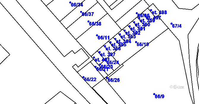 Parcela st. 397 v KÚ Malá Skalice, Katastrální mapa