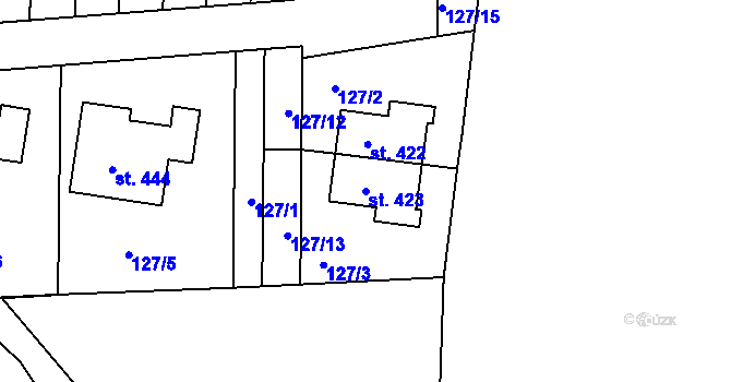Parcela st. 423 v KÚ Malá Skalice, Katastrální mapa