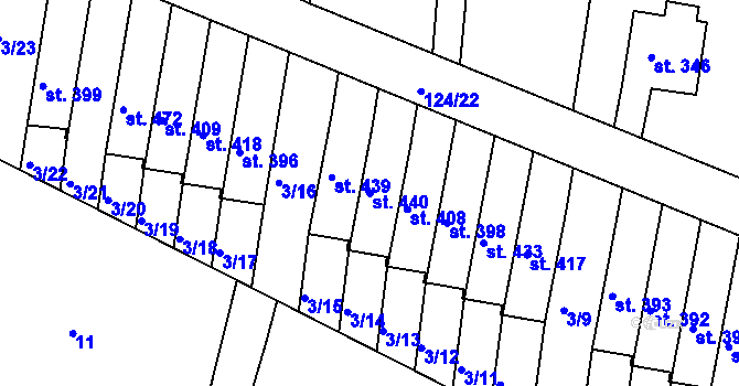 Parcela st. 440 v KÚ Malá Skalice, Katastrální mapa