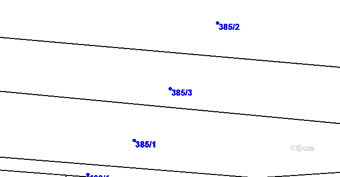 Parcela st. 385/3 v KÚ Malá Skalice, Katastrální mapa