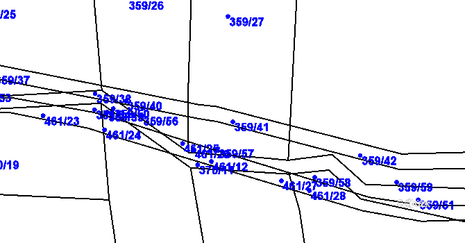 Parcela st. 359/41 v KÚ Říkov, Katastrální mapa