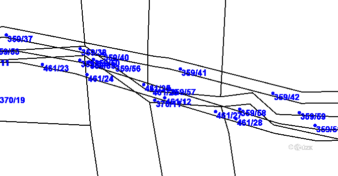 Parcela st. 359/57 v KÚ Říkov, Katastrální mapa