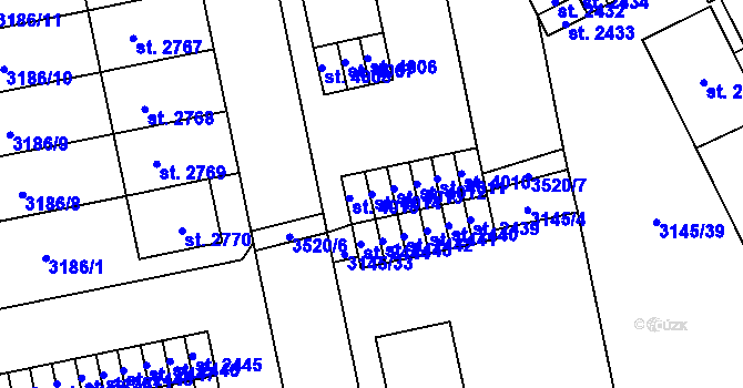 Parcela st. 4014 v KÚ Česká Třebová, Katastrální mapa
