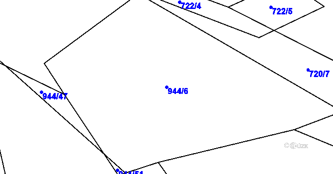 Parcela st. 944/6 v KÚ Česká Třebová, Katastrální mapa