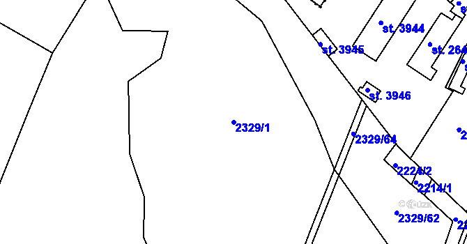 Parcela st. 2329/1 v KÚ Česká Třebová, Katastrální mapa