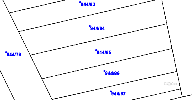 Parcela st. 944/85 v KÚ Česká Třebová, Katastrální mapa