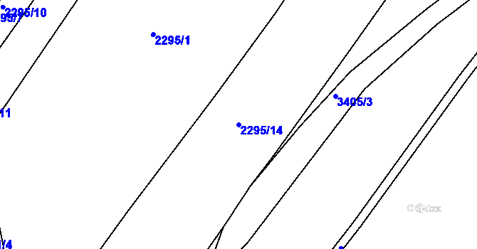 Parcela st. 2295/14 v KÚ Česká Třebová, Katastrální mapa