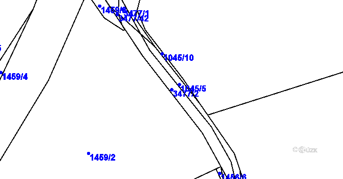 Parcela st. 3477/2 v KÚ Česká Třebová, Katastrální mapa