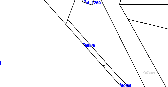 Parcela st. 595/5 v KÚ Parník, Katastrální mapa