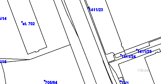 Parcela st. 789/42 v KÚ Parník, Katastrální mapa