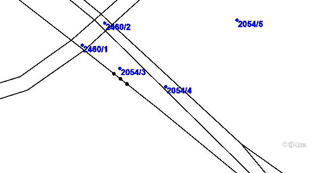 Parcela st. 2054/4 v KÚ Česká Ves, Katastrální mapa