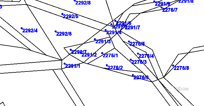Parcela st. 2276/1 v KÚ Česká Ves, Katastrální mapa