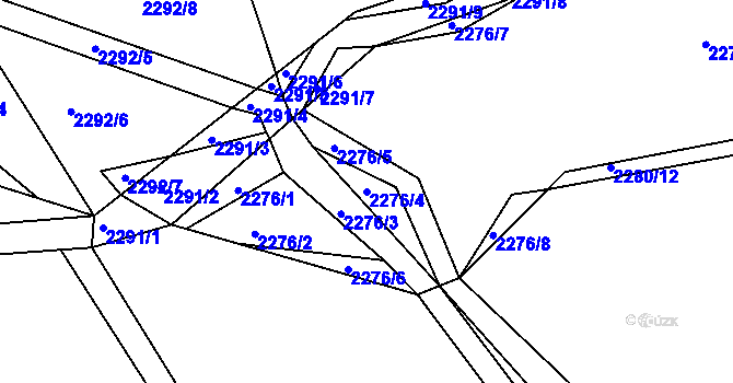 Parcela st. 2276/4 v KÚ Česká Ves, Katastrální mapa