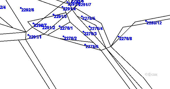 Parcela st. 2276/6 v KÚ Česká Ves, Katastrální mapa