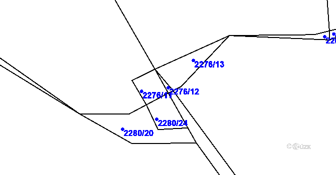 Parcela st. 2276/12 v KÚ Česká Ves, Katastrální mapa