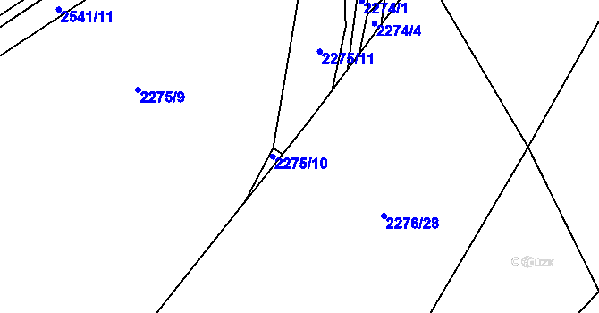 Parcela st. 2276/26 v KÚ Česká Ves, Katastrální mapa