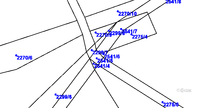 Parcela st. 2541/6 v KÚ Česká Ves, Katastrální mapa