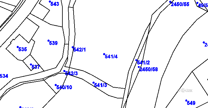 Parcela st. 541/4 v KÚ Česká Ves, Katastrální mapa