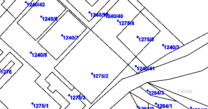 Parcela st. 1275/2 v KÚ Česká Ves, Katastrální mapa