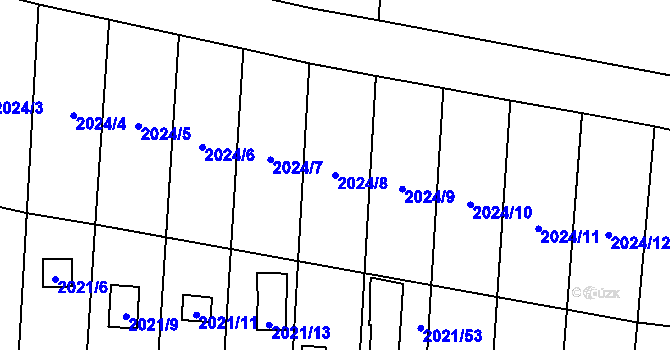 Parcela st. 2024/8 v KÚ Česká Ves, Katastrální mapa