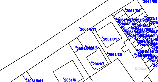 Parcela st. 2061/924 v KÚ České Budějovice 2, Katastrální mapa