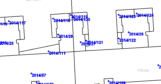 Parcela st. 2014/27 v KÚ České Budějovice 2, Katastrální mapa