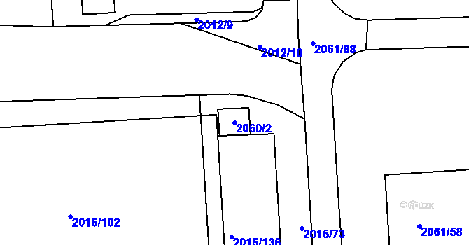 Parcela st. 2060/2 v KÚ České Budějovice 2, Katastrální mapa