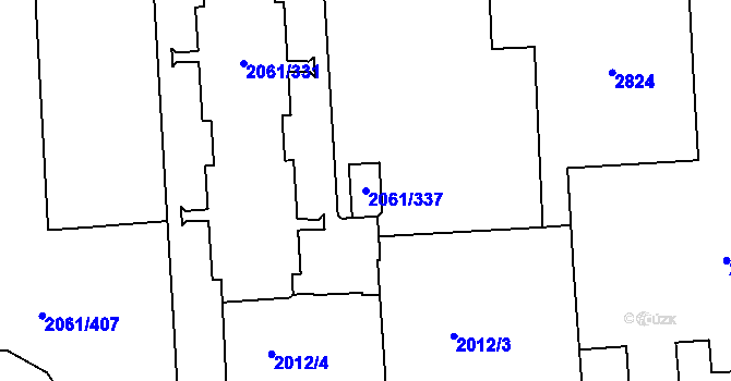 Parcela st. 2061/337 v KÚ České Budějovice 2, Katastrální mapa