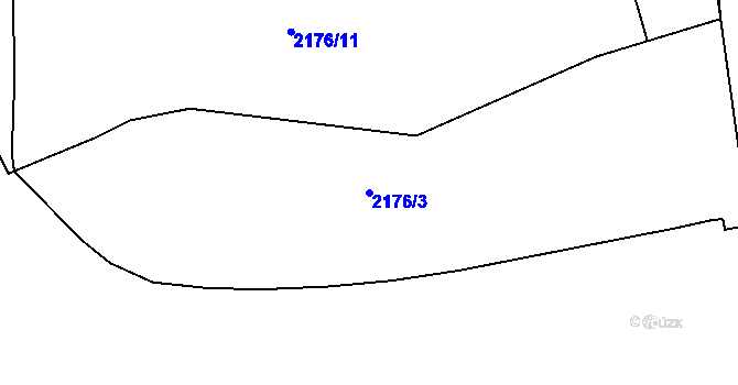 Parcela st. 2176/3 v KÚ České Budějovice 2, Katastrální mapa