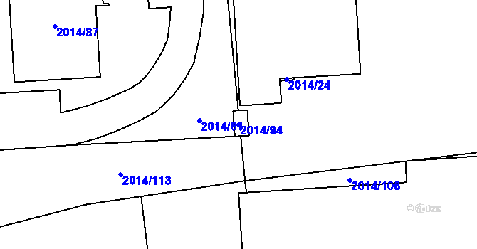 Parcela st. 2014/94 v KÚ České Budějovice 2, Katastrální mapa