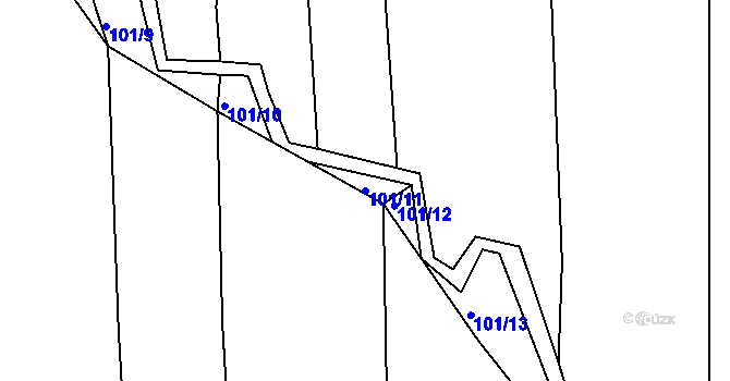 Parcela st. 101/11 v KÚ České Budějovice 3, Katastrální mapa