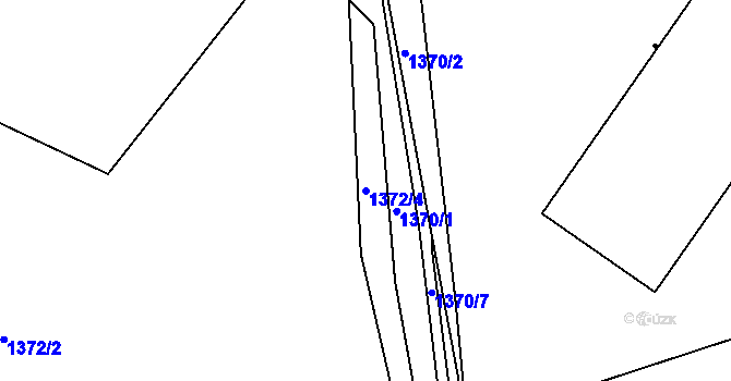 Parcela st. 1372/4 v KÚ České Budějovice 3, Katastrální mapa