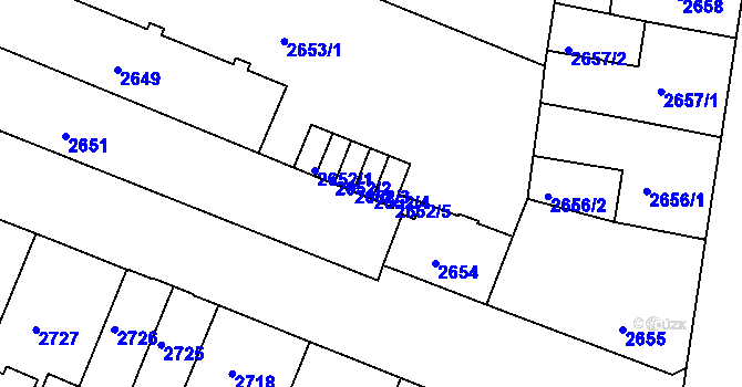Parcela st. 2652/4 v KÚ České Budějovice 3, Katastrální mapa