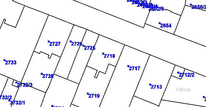 Parcela st. 2718 v KÚ České Budějovice 3, Katastrální mapa