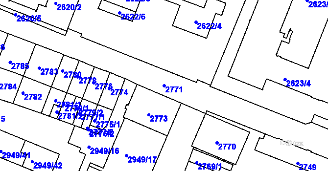Parcela st. 2771 v KÚ České Budějovice 3, Katastrální mapa