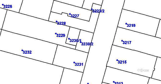 Parcela st. 3230/2 v KÚ České Budějovice 3, Katastrální mapa
