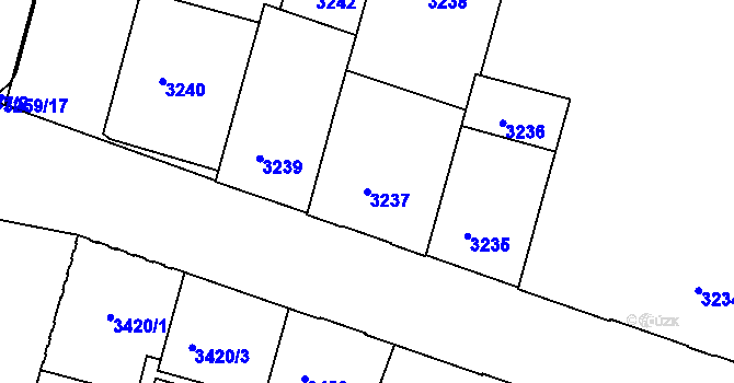 Parcela st. 3237 v KÚ České Budějovice 3, Katastrální mapa