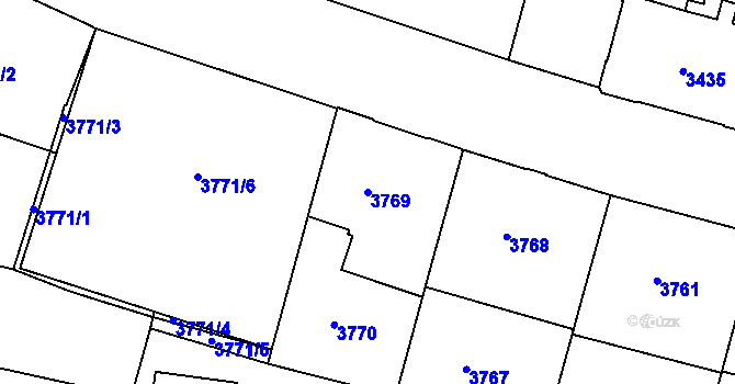 Parcela st. 3769 v KÚ České Budějovice 3, Katastrální mapa