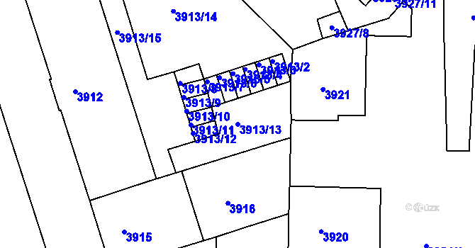 Parcela st. 3913/13 v KÚ České Budějovice 3, Katastrální mapa