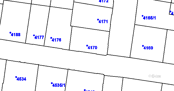 Parcela st. 4170 v KÚ České Budějovice 3, Katastrální mapa