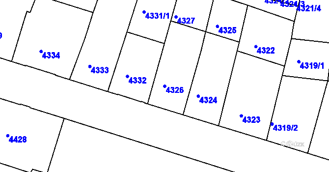 Parcela st. 4326 v KÚ České Budějovice 3, Katastrální mapa